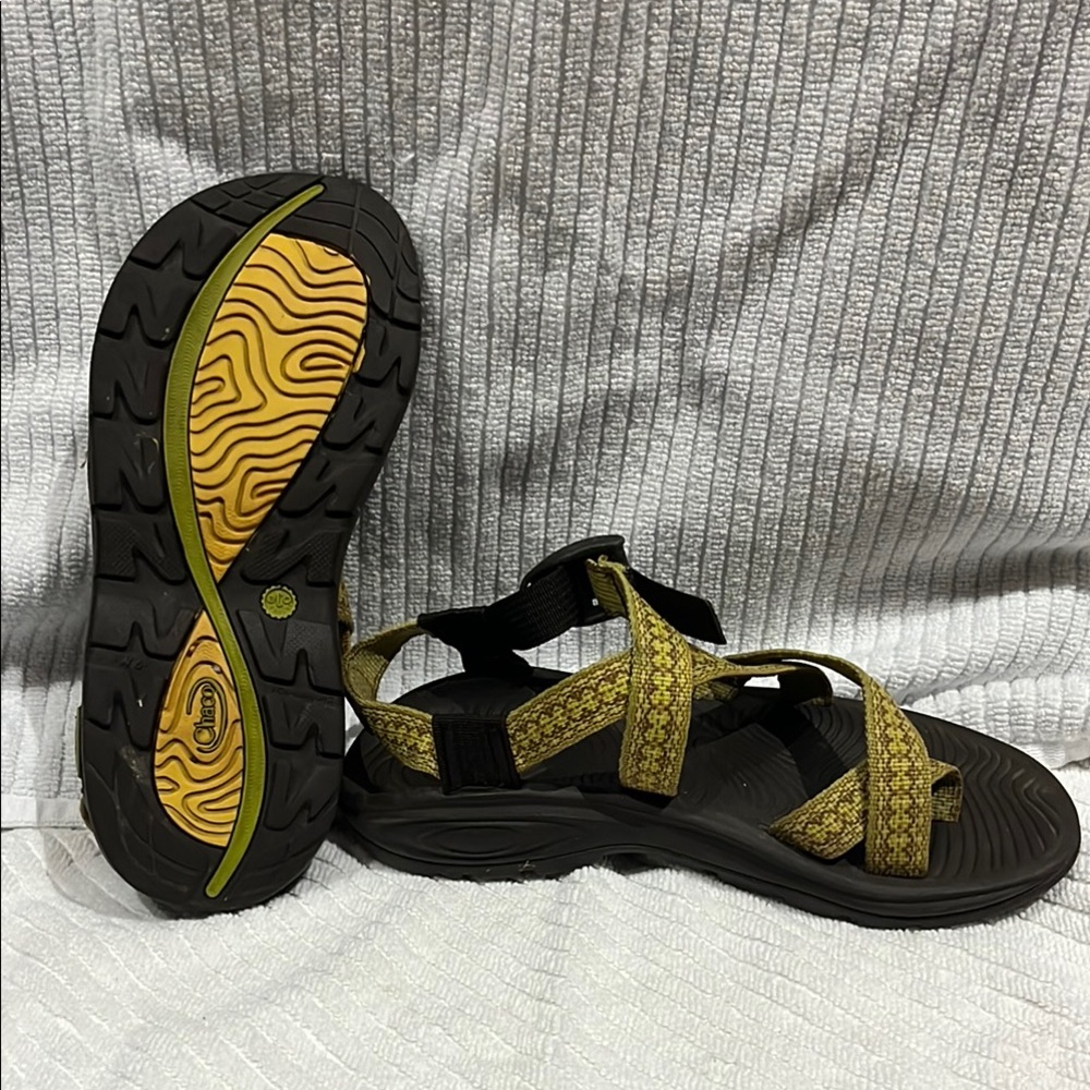 Chaco W6 Yellow and Dark Brown Hiking Sandals